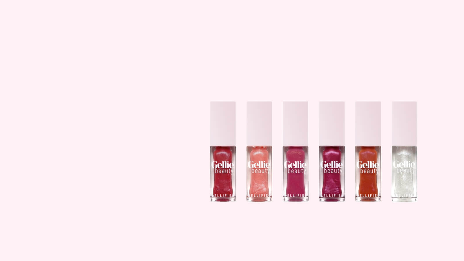 Gellie beauty Gellified shimmering lip gloss shade range